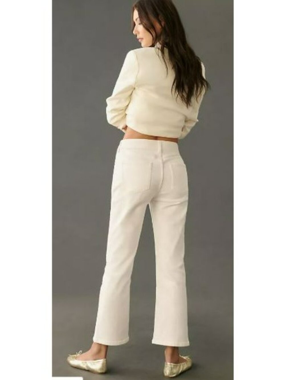 Anthropologie Pilcro Cropped White Stretch Denim Jeans New - Picture 3 of 11